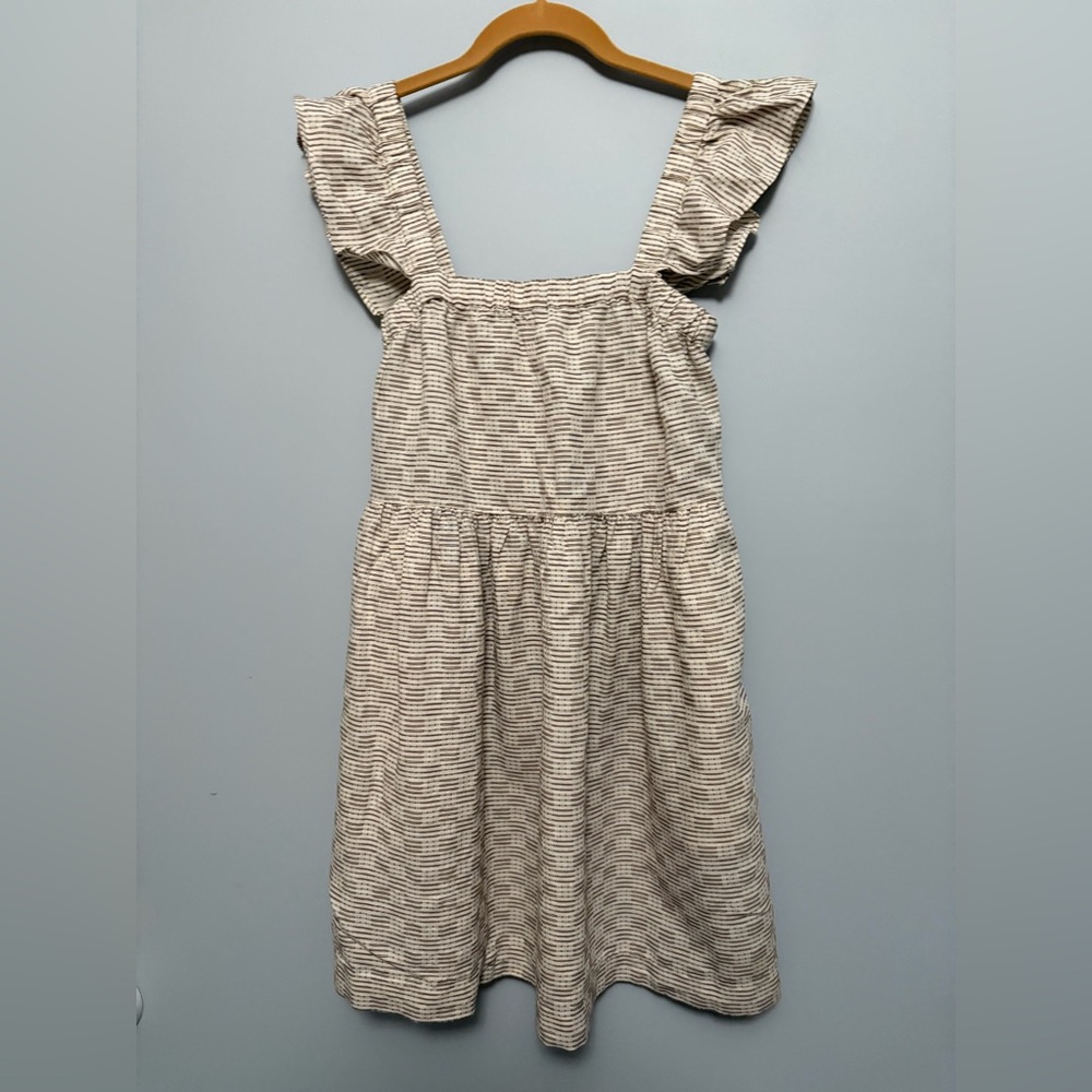 Madewell Cream and Black Striped Dress